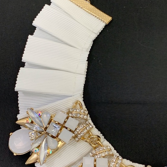 INC Crystal & White Stone Ribbon Choker Necklace - Picture 10 of 15